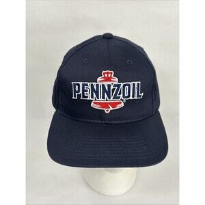 Pennzoil Blue Snapback Hat Cap Adjustable Trucker Cotton